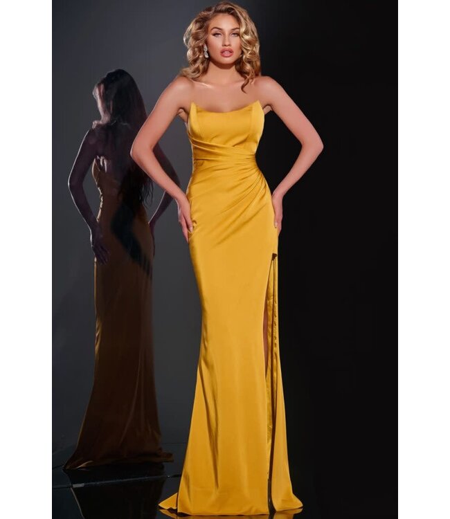 42765 Robe Bustier Moutarde