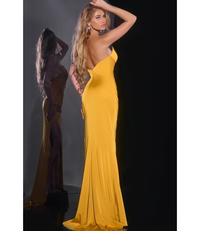 42765 Robe Bustier Moutarde