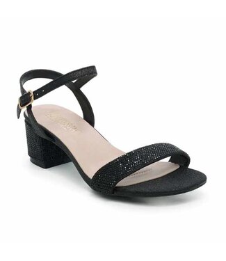 ANNIE Sandales Brillantes Noires Annie