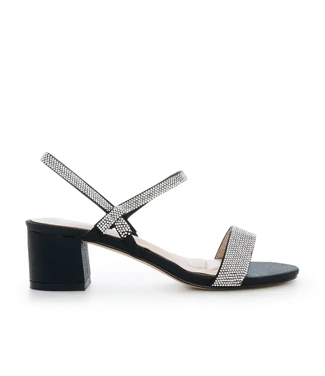 ANNIE Sandales Brillantes Noires Annie