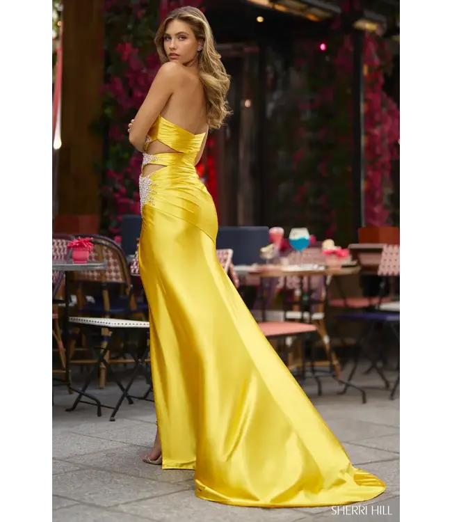 56857 Robe Bustier Avec Brillants Argent