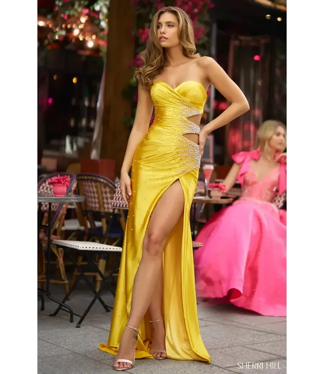 56857 Robe Bustier Avec Brillants Argent