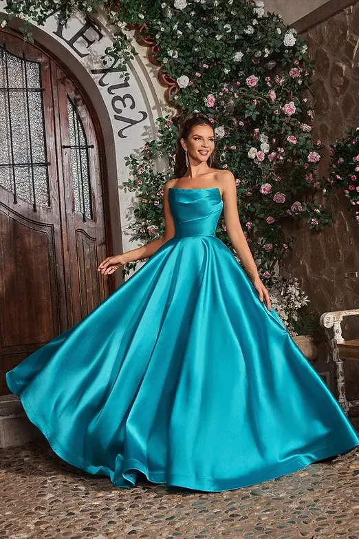 Strapless Robe Bustier Turquoise Robe Bleu Turquoise Courte Robe