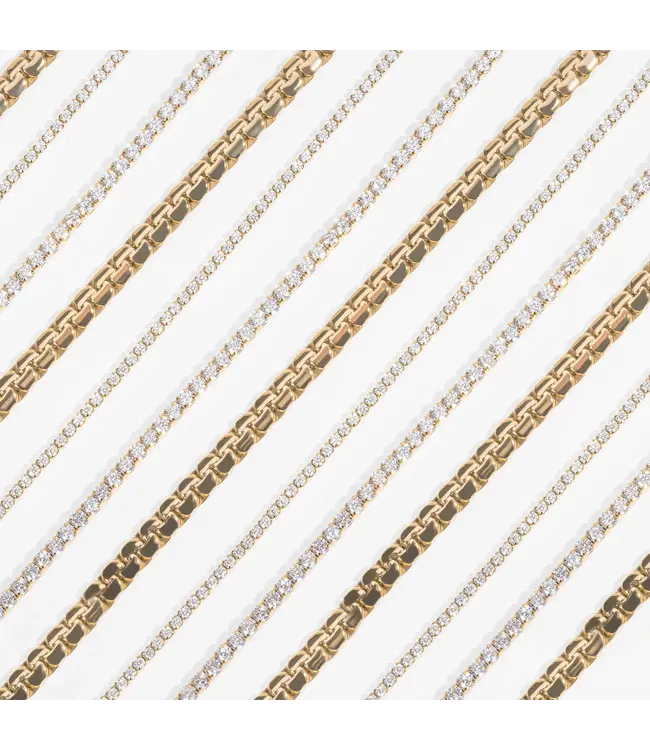 Mia Mini Tennis Bracelet Or