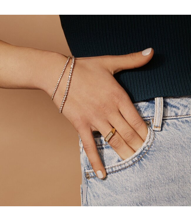 Mia Mini Tennis Bracelet Or