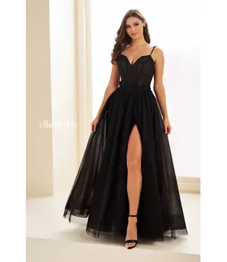 36058 Robe Avec Tulle Noire