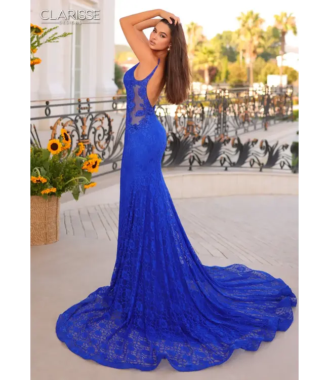 811280 Robe Ajustée En Dentelle Royal