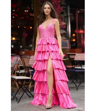 56980 Robe À Volants Brillante Rose Pâle 56980 Robe À Volants Brillante Rose Pâle