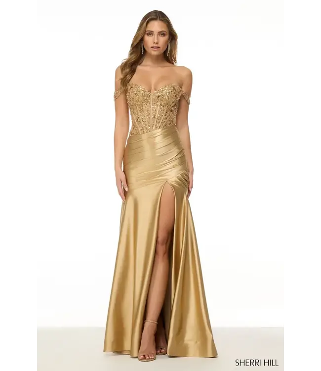 57053 Robe Corset Off Shoulder Sarcelle