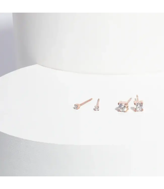 Mia Boucles d'oreilles pierre 2mm