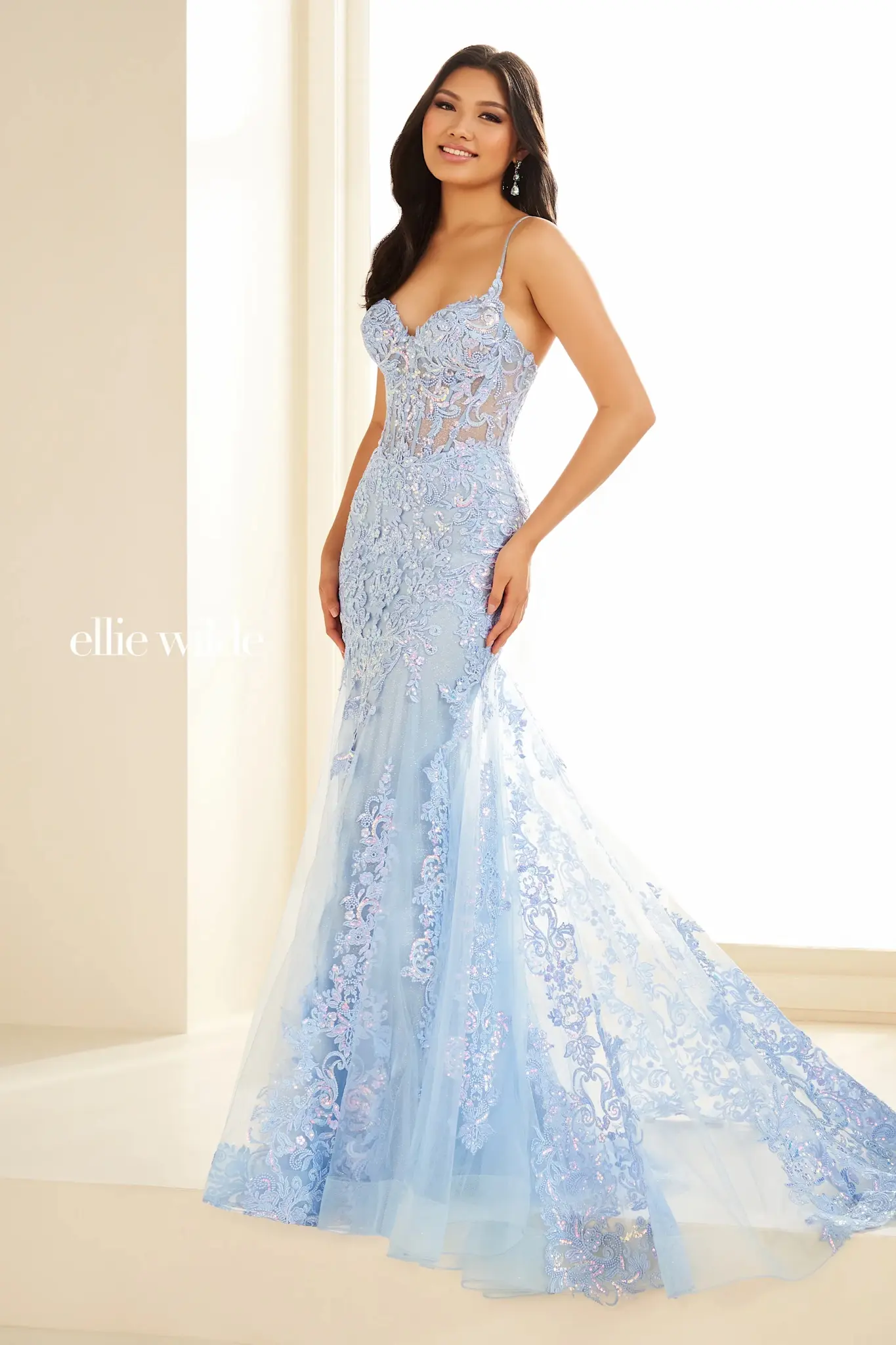 36069 Robe Sirene Bleu Pale Mirage