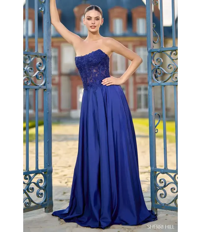 56912 Robe Corset Fluide Marine