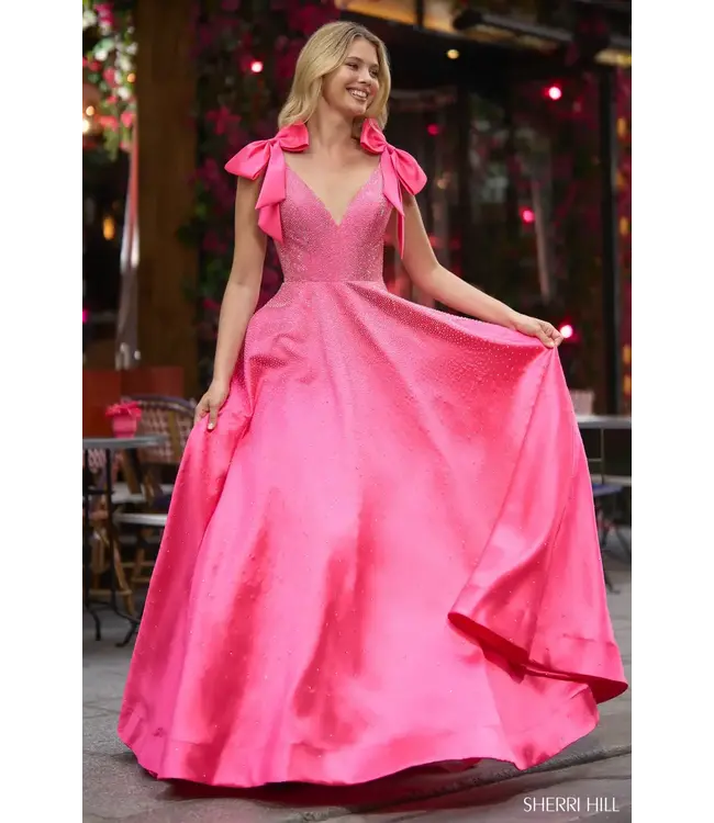 56929 Robe À Boucles Scintillante Rose Flamboyant