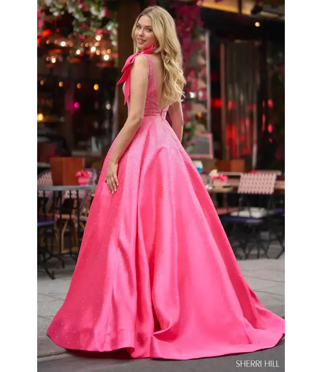 56929 Robe À Boucles Scintillante Rose Flamboyant