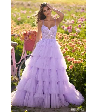 56192 Robe Corset À Étage Noire