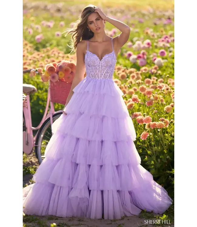 56192 Robe Corset À Étage Noire