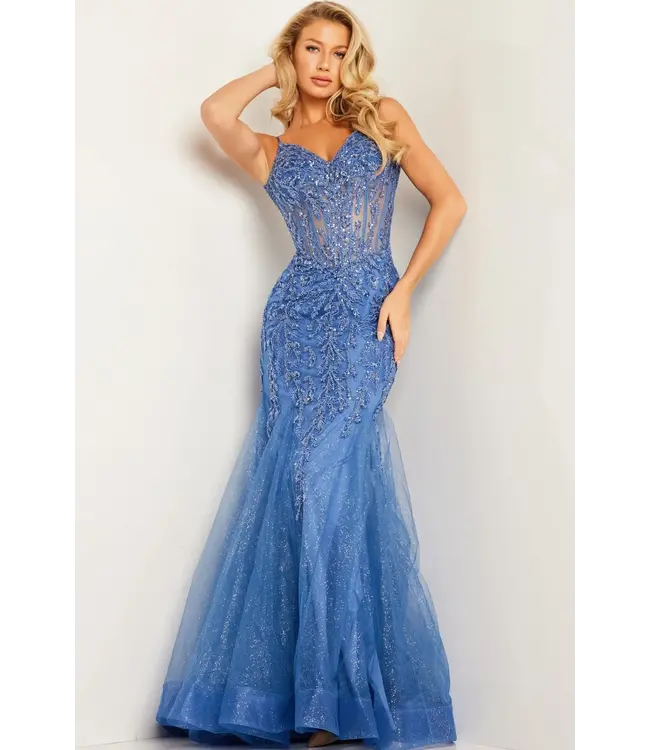 37416 Robe Sirène Bleu Nuage