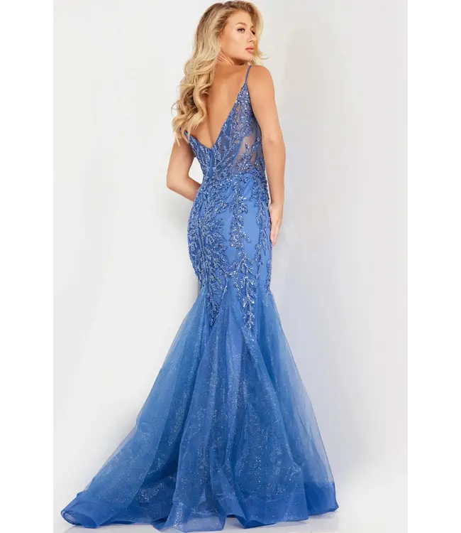 37416 Robe Sirène Bleu Nuage