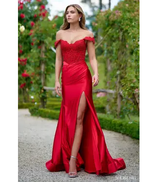 56964 Robe Corset Off Shoulder Marine