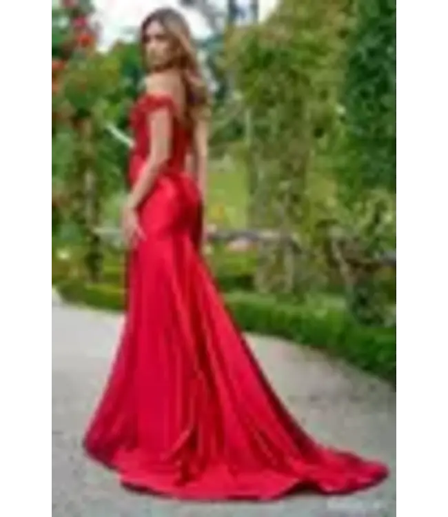 56964 Robe Corset Off Shoulder Marine