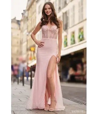 56985 Robe Corset Rose Pale