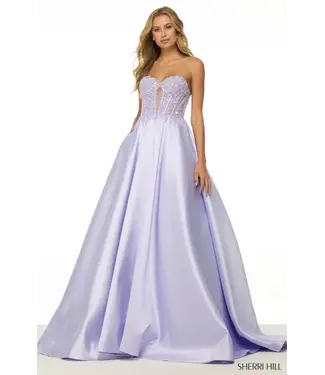 57147 Robe Corset En Mikado Jaune