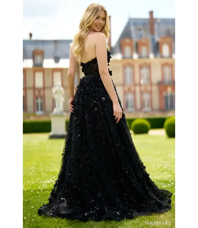 57013 Robe Corset Scintillante Noire