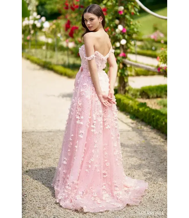 56940 Robe Avec Fleurs 3D Jaune