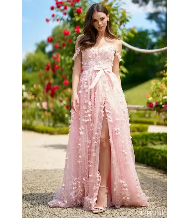 56940 Robe Avec Fleurs 3D Jaune