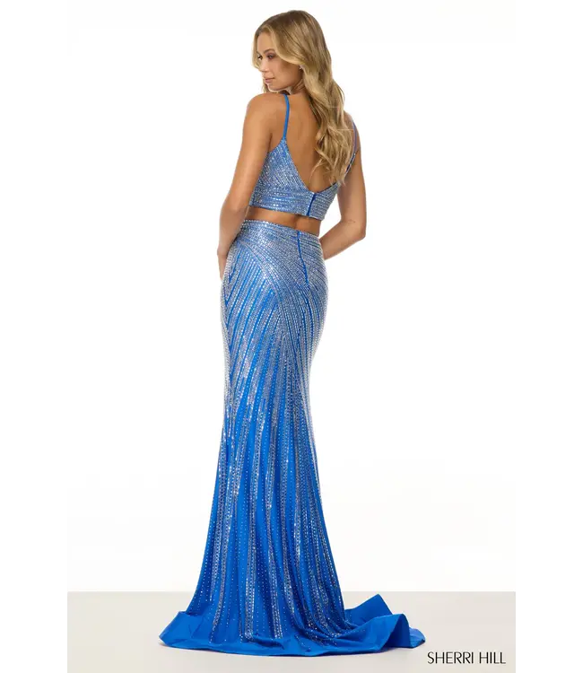 56931 Robe 2Pieces Brillante Marine