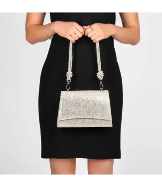 BLOSSOM Sac À Mains Argent Ganse Avec Noeuds