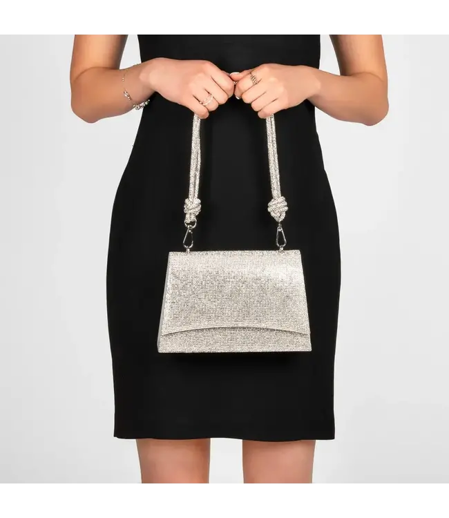 BLOSSOM Sac À Mains Argent Ganse Avec Noeuds