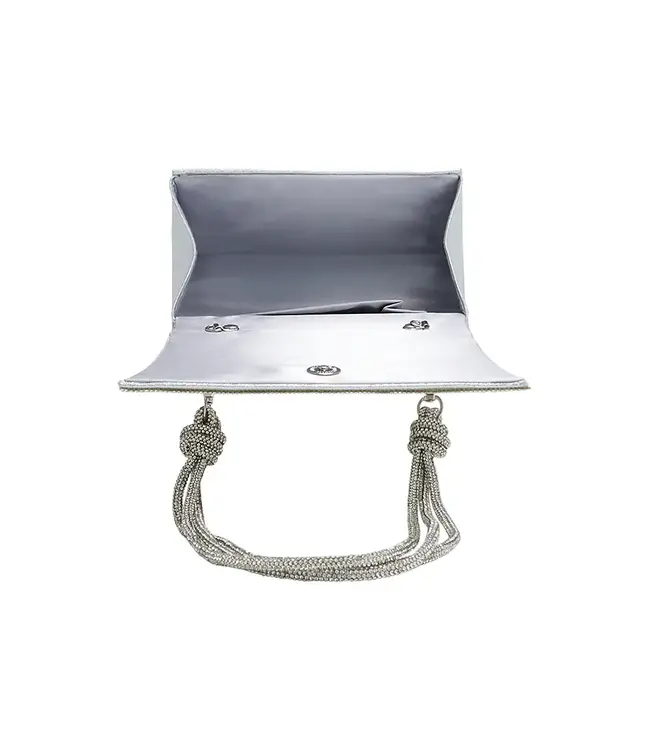 BLOSSOM Sac À Mains Argent Ganse Avec Noeuds