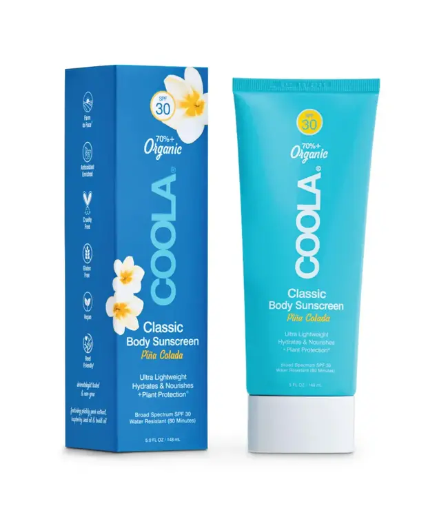 Coola Crème solaire Classique Pour leCorps FPS 30 Parfum de Pina Colada 148ml