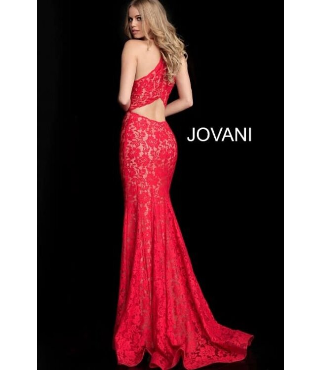 63214 Robe ajustée en dentelle à col haut