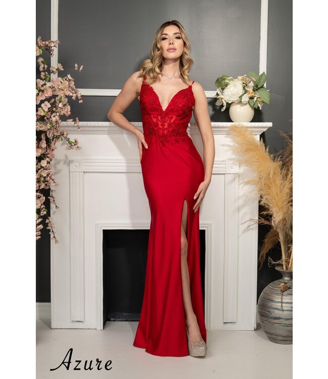 A8015 Robe Ajustée Corset Royal