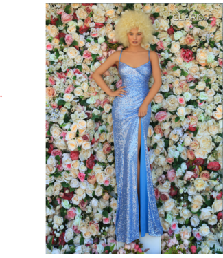 8005 Periwinkle En paillettes avec fente