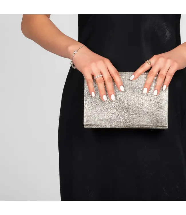 Sac À Main Argent Brillant Plat