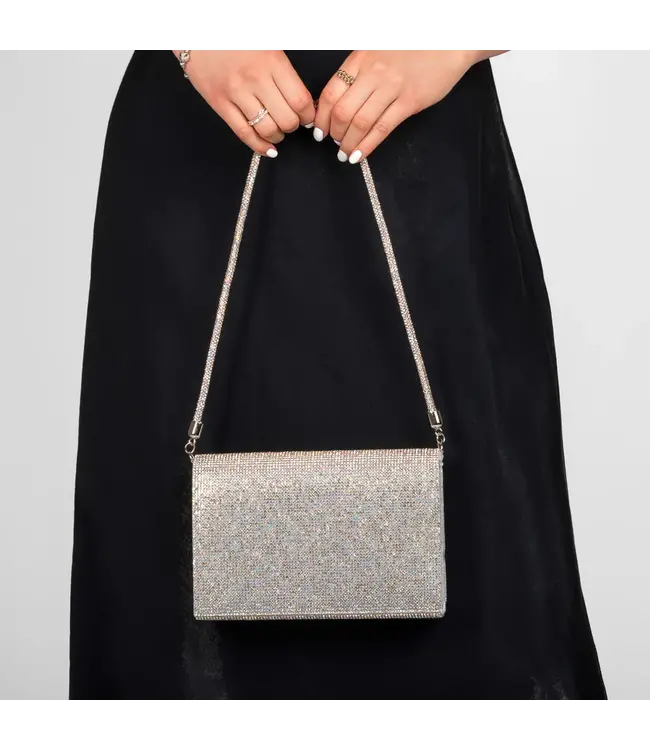 Sac À Main Argent Brillant Plat