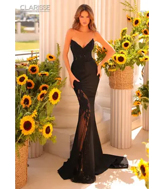 810770 Robe Moulante Brillante Noire