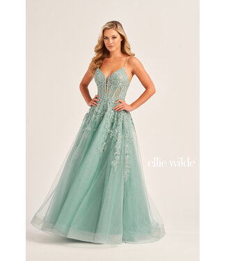 34036 Robe En Tulle Sauge