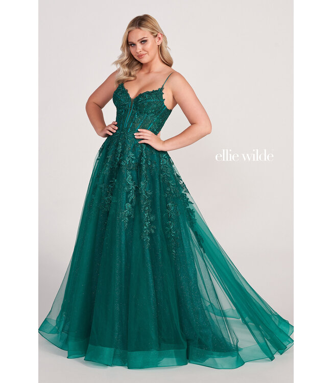 34036 Robe En Tulle Emeraude