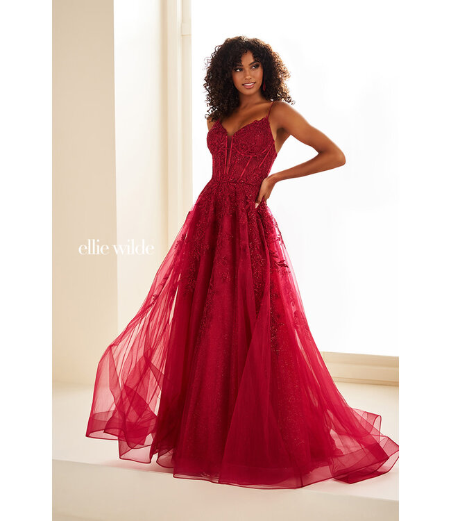 34036 Robe En Tulle Bourgogne