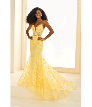 36008 Robe Sirène Jaune Pâle