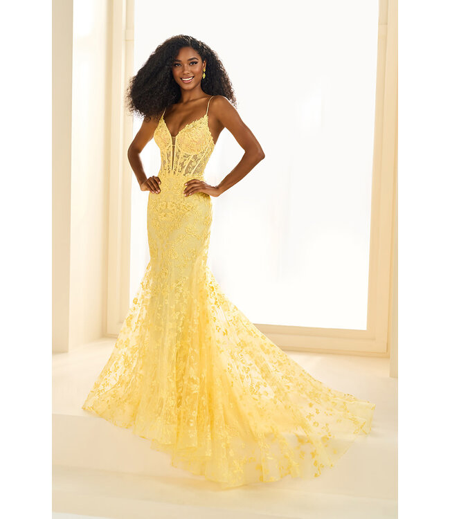 36008 Robe Sirène Jaune Pâle