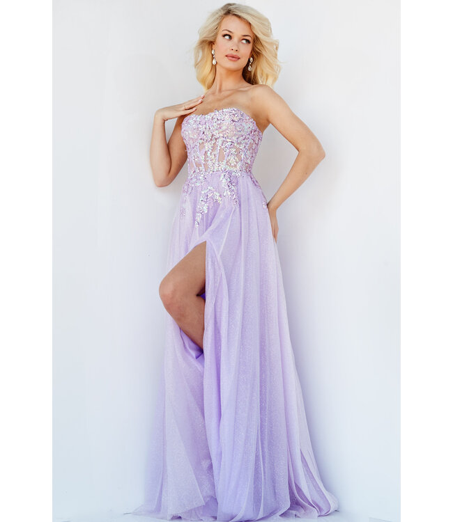 07434 Robe Corset Bustier Avec Fente Lavande