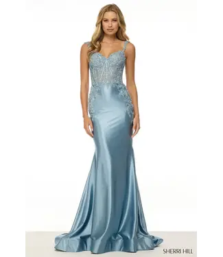 57132 Robe Ajusté Corset Argent