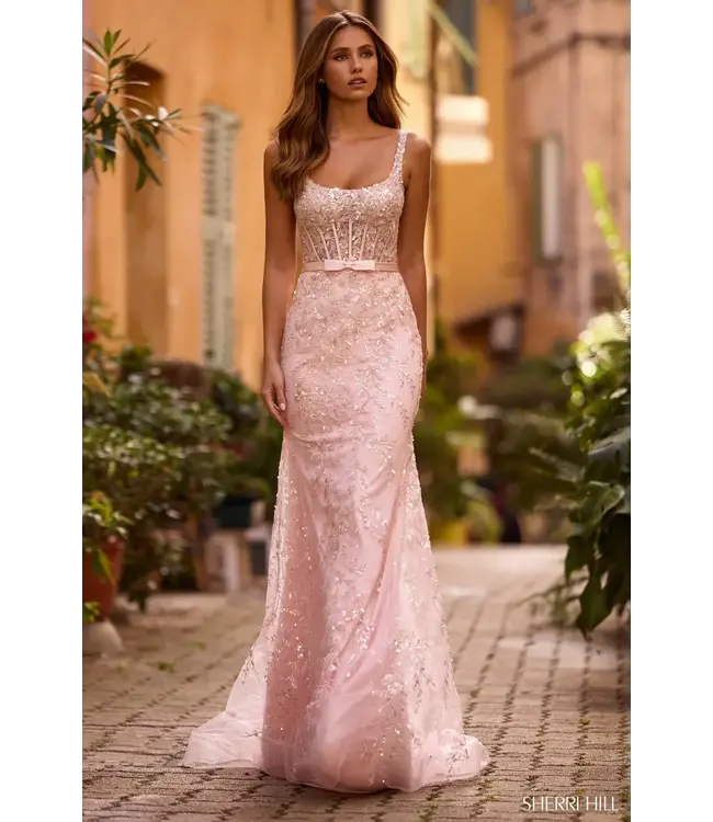 56989 Robe Corset Brillante Jaune