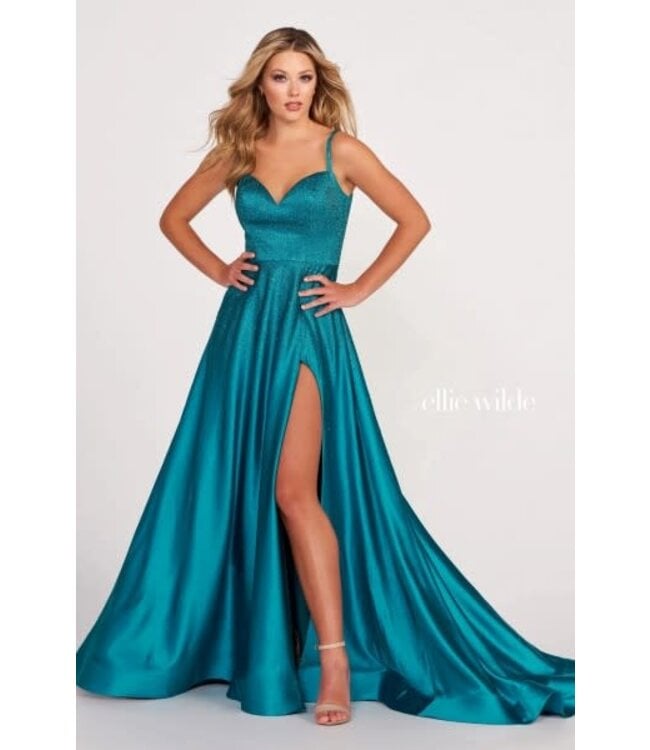 34044 Robe En Satin Et Pierres Brillantes