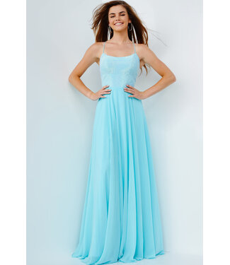 22288 Robe Fluide Bleu Pâle